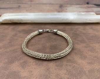 Viking knit weave bracelet, bracelet, Norse bracelet, wire wrapped bracelet, wire wrapped jewelry