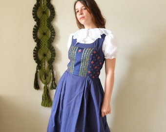 Red Dirndl Dress Vintage Dirndl Dress Sleeveless Trachten Etsy