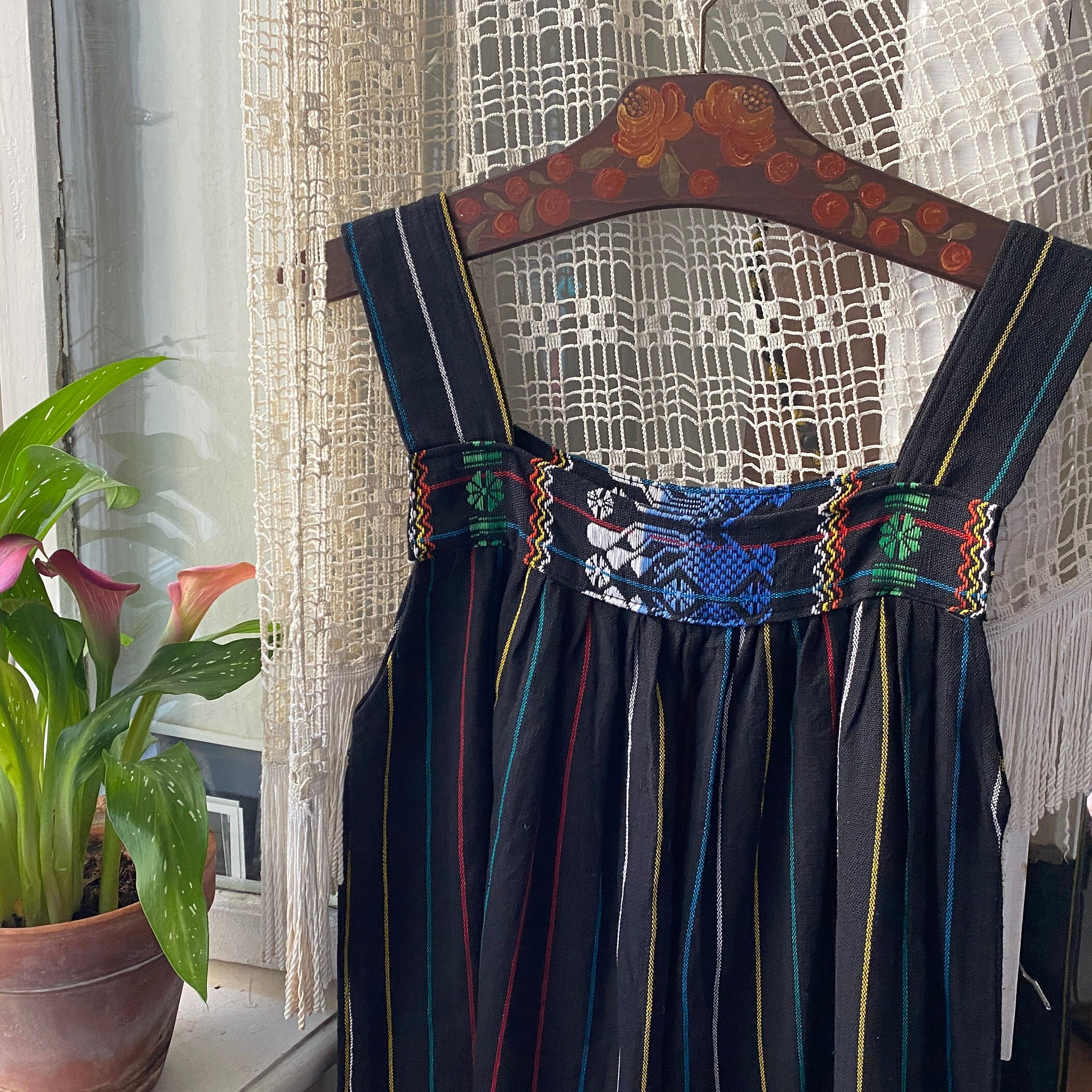 green emerald velvet dress Guatemalan Girl's Embroidered Dress 3 / Fuscia at Lucia's World Emporium main image 0