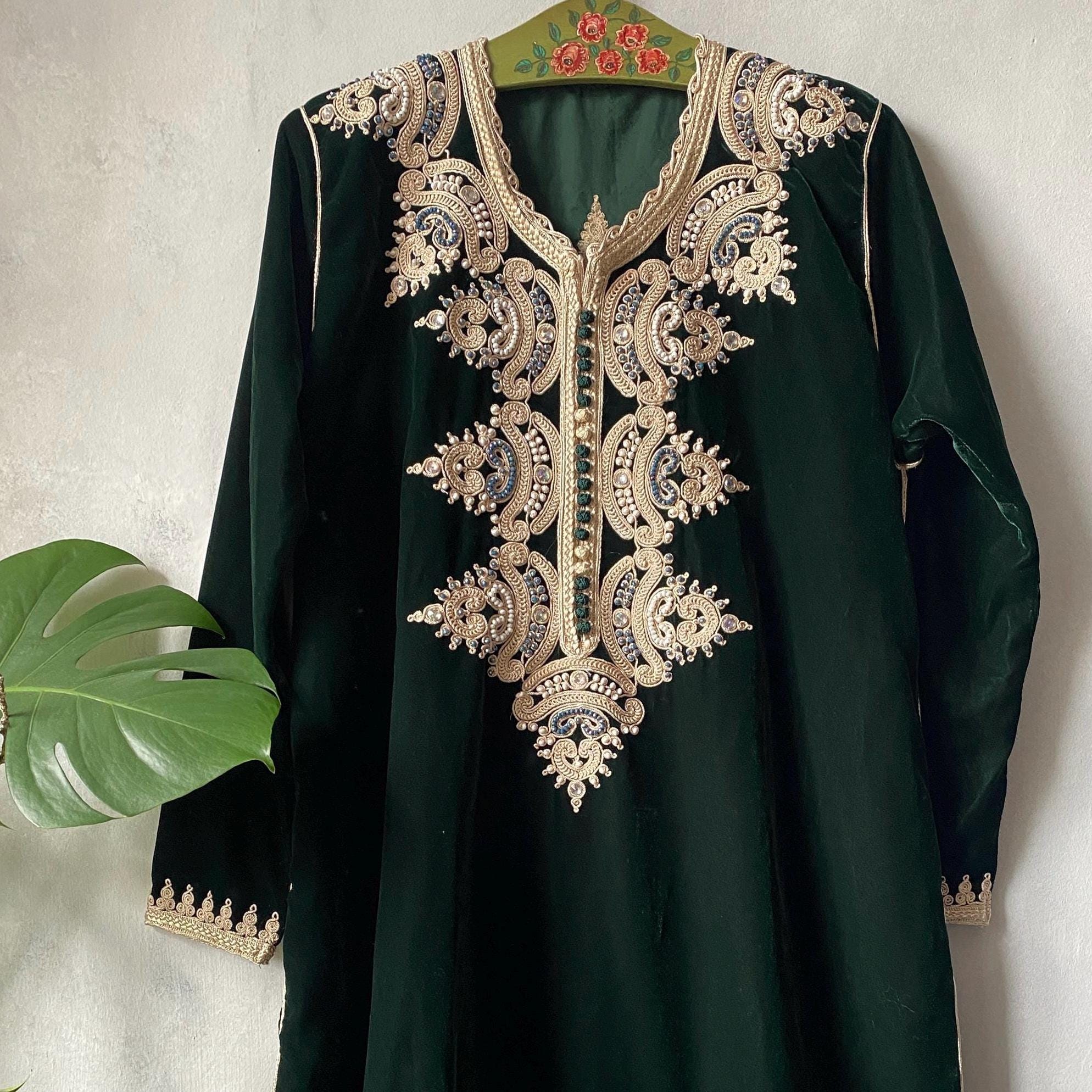 Green Velvet Caftan - Etsy