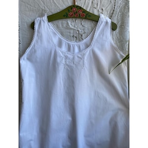 Vintage 20s or Victorian white lace nightgown with embroidered monogram K.E. Antique Edwardian slips  medium