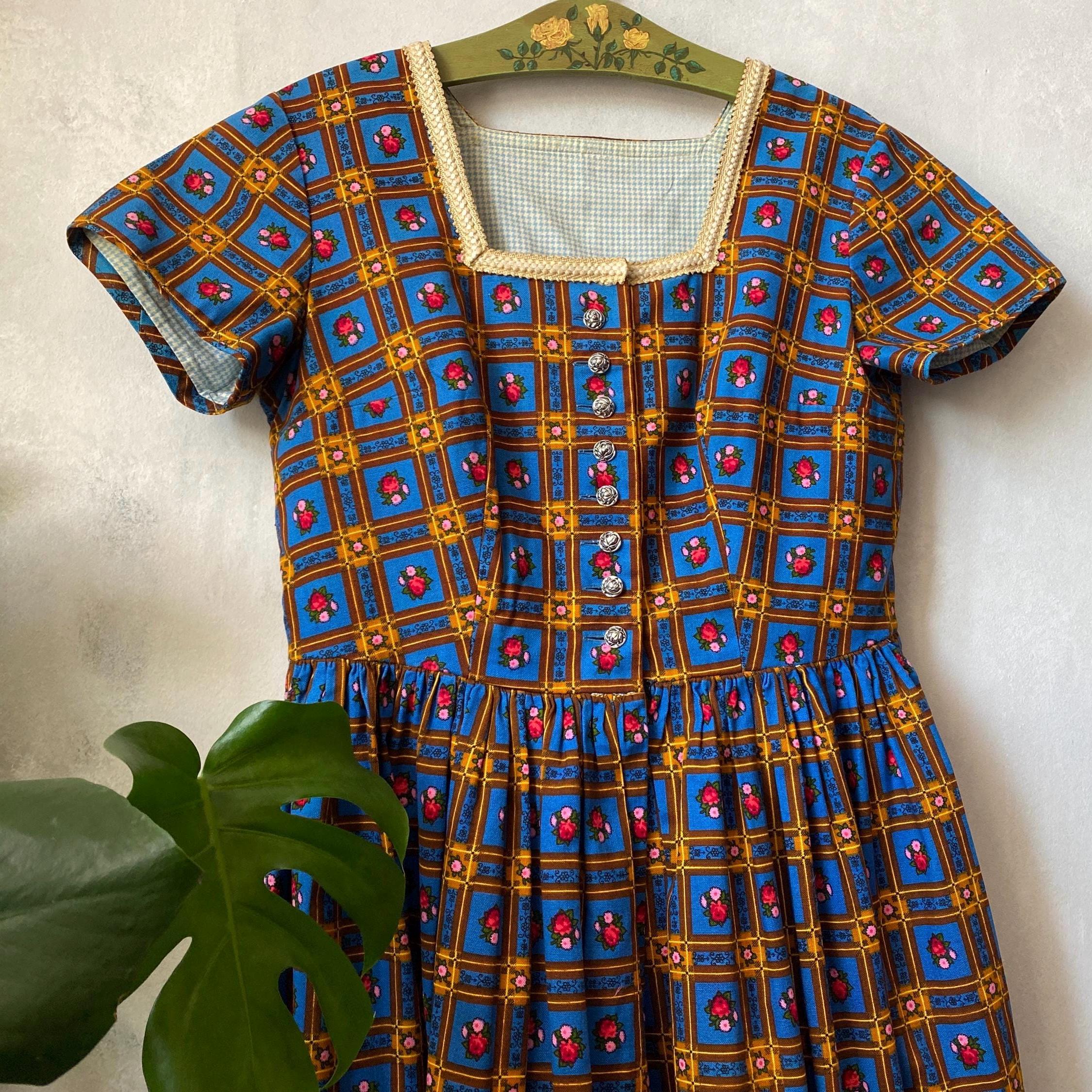 Robe Femme Vintage Années 1950 - Manches 3/4 - Coupe Trapèze - Tissu Coton/élasthanne - Pour Soirée Et Occasions Spéciales