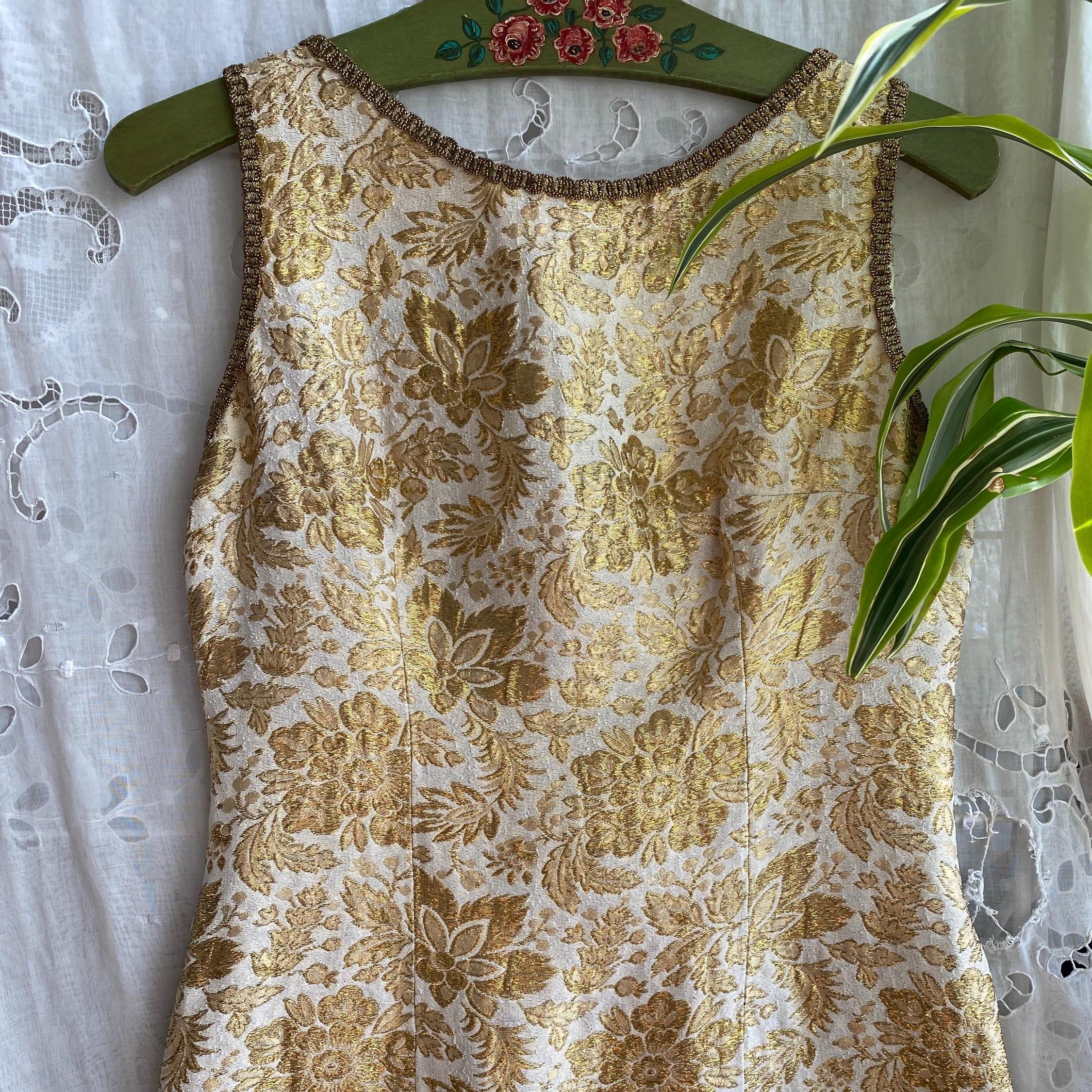 50s Dress in Gold - Etsy