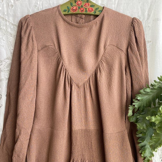 muted brown dress Muted Clay Short Sleeve Maxi Dress With Pleated Skirt  shopaleena