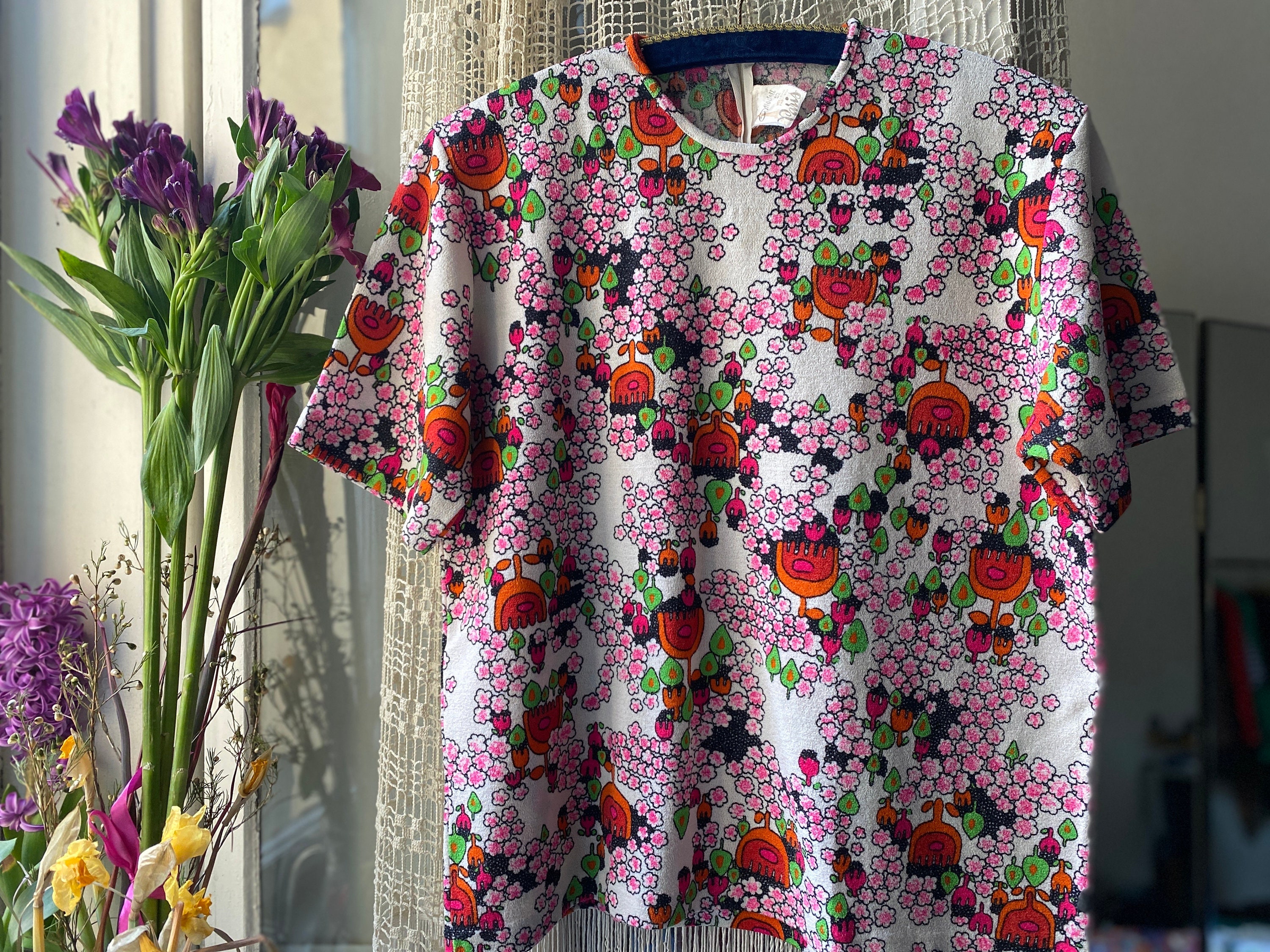 Floral Cropped Polo Etsy