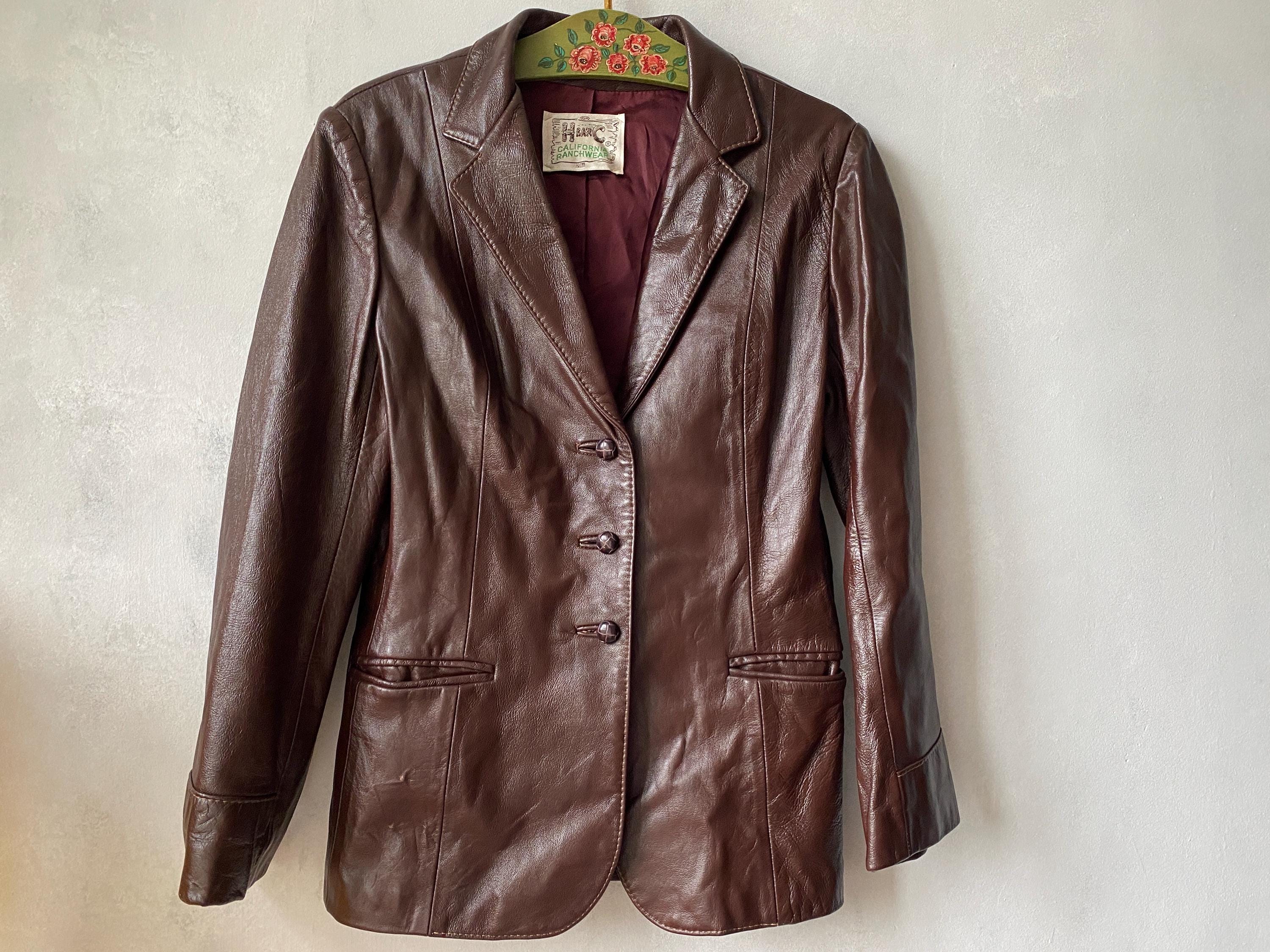 H Bar C Ranch Wear ヴィンテージ 70年代 ジャケット ブラウン レザー