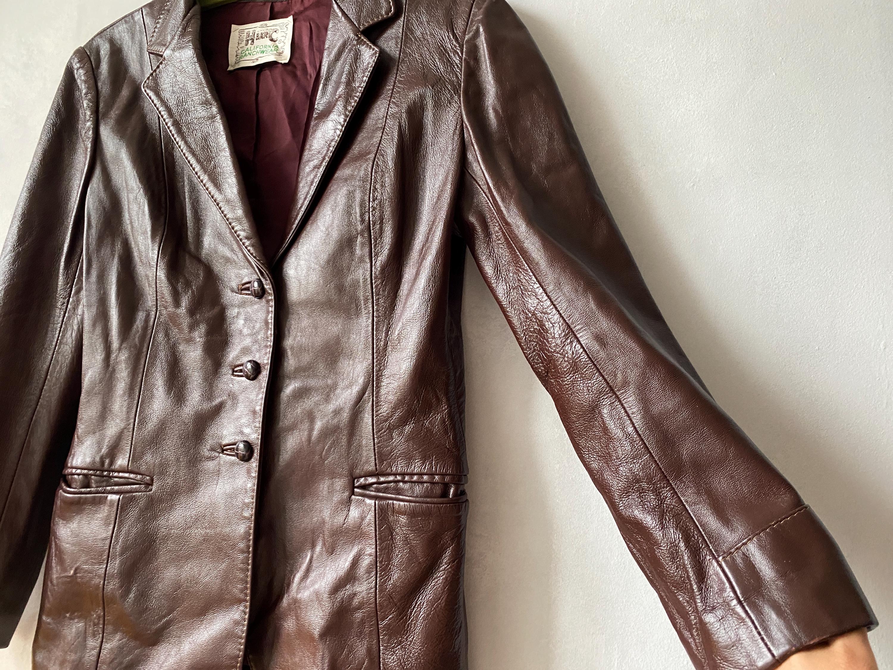 H Bar C Ranch Wear ヴィンテージ 70年代 ジャケット ブラウン レザー