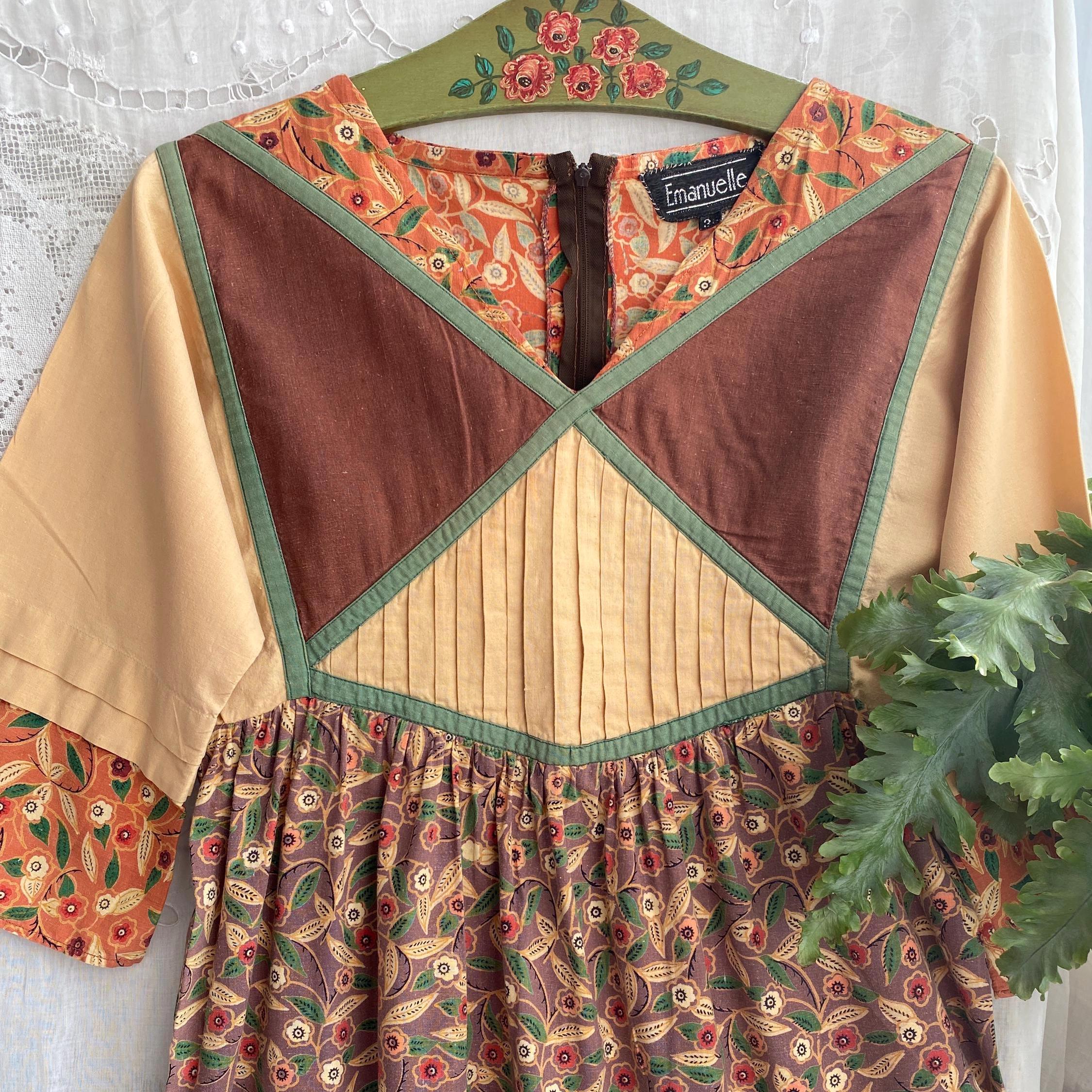 アメリヴィンテージ　LIBERTY PATCHWORK BLK DRESS S LIBERTY PATCHWORK BLK SKIRT