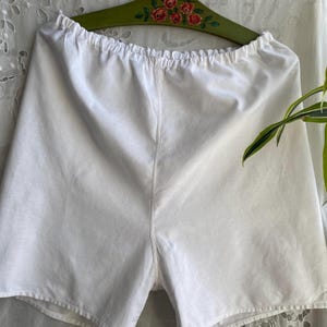 Vintage white cotton underpants short bloomers pantaloons small