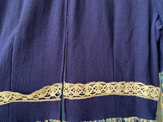 Sweet 70s Corduroy Midi Smock Dress