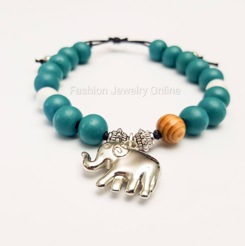 Elephant Anklet Wood Adjustable Ankle Bracelet Aromatherapy Etsy