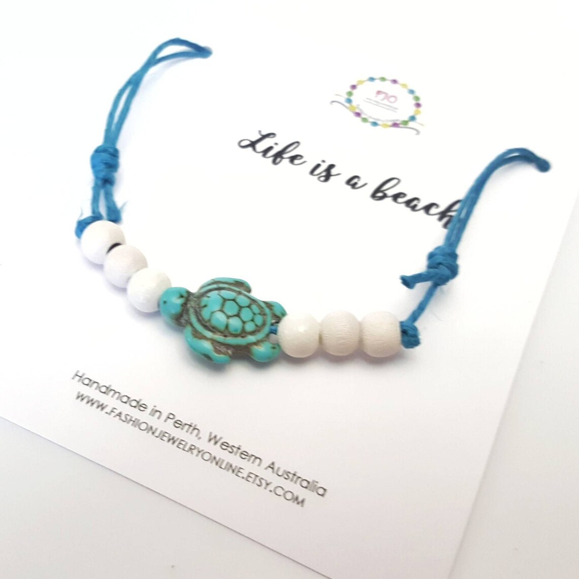 Turtle Anklet Beach Anklet Wooden Beads Ankle Bracelet Surfer Etsy