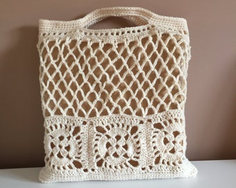 Crochet Bag Pattern Instant Download for Tote Market Library Bag "ANCONA" Suits Beginner/Intermediate Skill Level