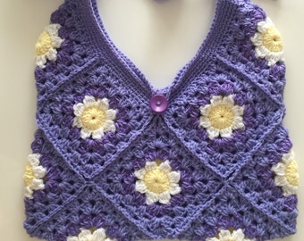 Crocheted Daisy or Sunflower Bag