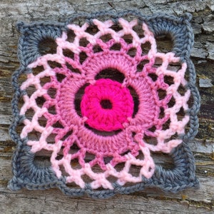 Flower Crochet Square PDF Instant Download &quot;Adriana&quot;