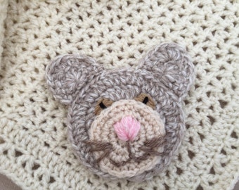 PATRÓN DE GATO DE CROCHET SOLO PDF Descarga instantánea de patrón de aplique de crochet fácil para principiantes