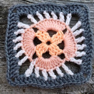 Flower Crochet Square PDF Instant Download &quot;Amanda&quot;