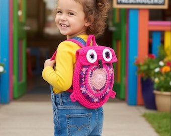 CROCHET PATTERN for Toddlers Owl Backpack