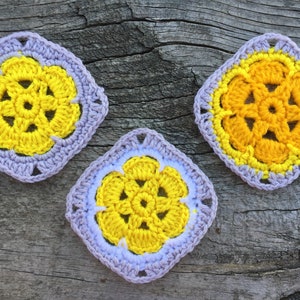 Flower Crochet Granny Square PDF Instant Download. Pattern Only. Easy Crochet Pattern