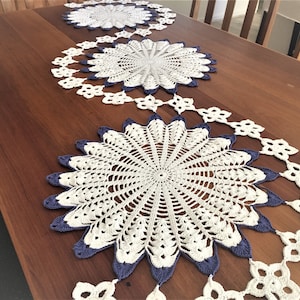 Beautiful Crochet Table Runner PATTERN PDF Instant Download for Intermediate Skill Level image 5