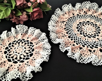 PDF Instant Download Crochet Pattern for Ruffled Lace Doilies