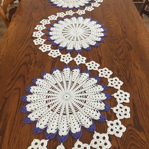 Beautiful Crochet Table Runner PATTERN PDF Instant Download for Intermediate Skill Level image 1