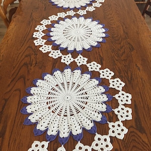 Beautiful Crochet Table Runner PATTERN PDF Instant Download for Intermediate Skill Level image 1