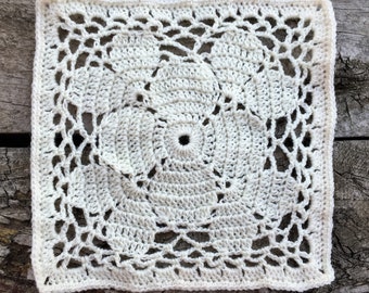 Flower Crochet Square PDF Instant Download "Andrea"