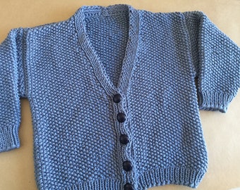 Classic Kids Hand Knitted Bamboo Cotton Cardigan 2T for 2 Year Olds