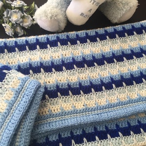 Easy Crochet Afghan Pattern with Weighted Hem for Beginners &quot;Alanna&quot;