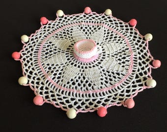 新品 かぎ針編みレース 7インチ ドイリー ハンドメイド ホーム