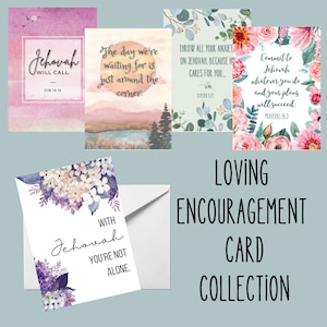Collezione di cartoline di incoraggiamento amorevole JW Guarisci Con simpatia pensando a voi Testimoni di Geova
