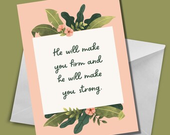 He Will Make You Strong Greeting Card/Note Cards JW