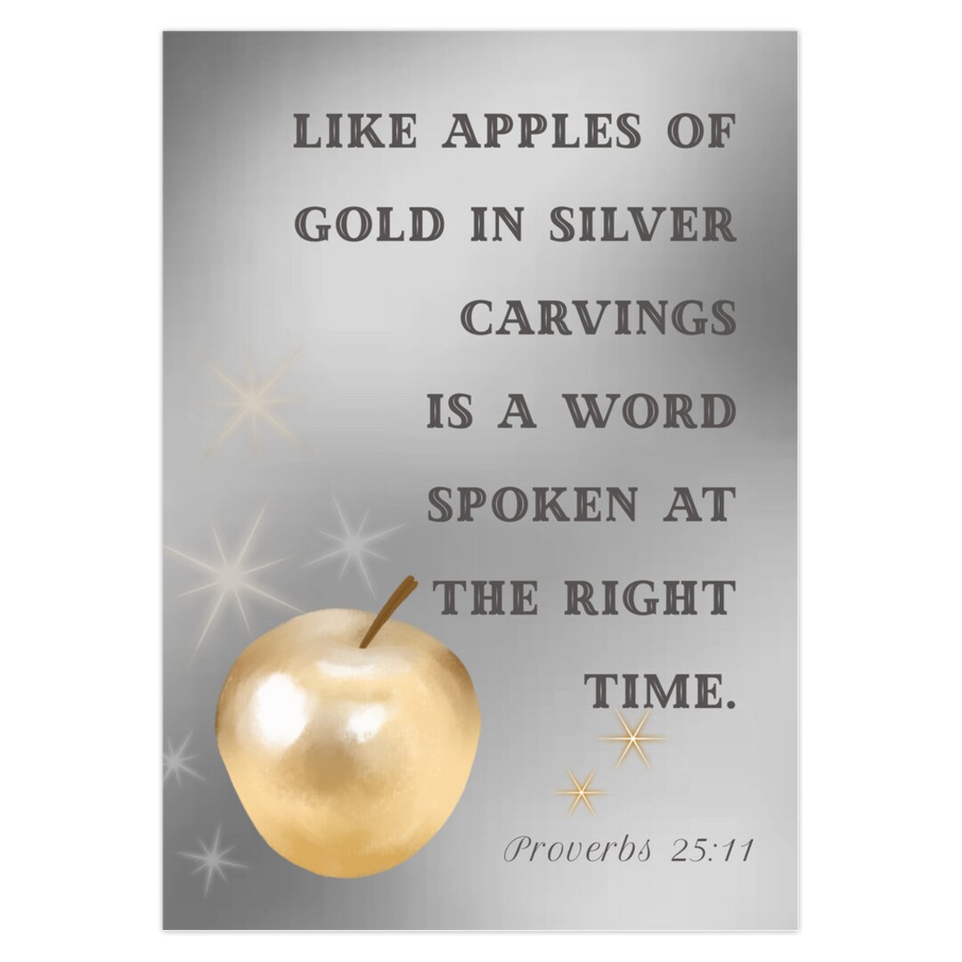 Apples of Gold Thank You Card Etsy