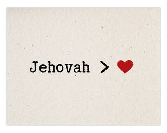 Jehovah Is Greater Than My Heart Notecards