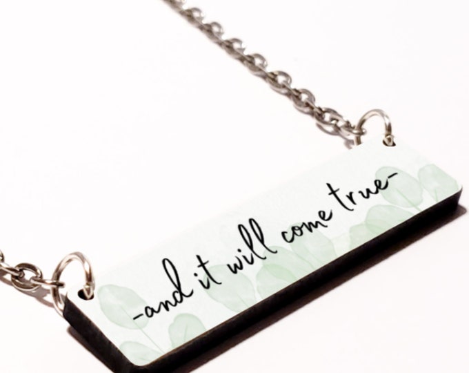 And It Will Come True (Ezekiel 33:33)- Bar Necklace JW Personalized
