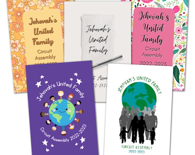 Jehovah's United Family 2022-2023 JW Circuit Assembly Notebooks
