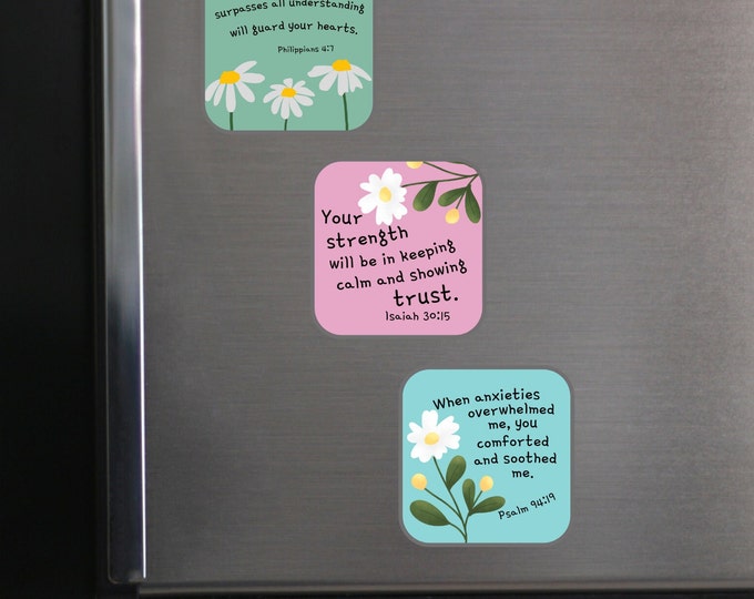 Comforting Daisy Scripture Magnets