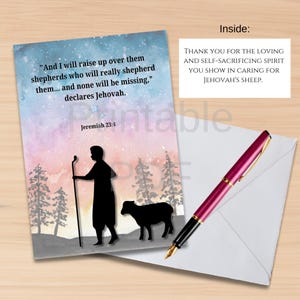 PRINTABLE PDF Shepherds Who Really Shepherd- JW Thank You Card For Elders, Circuit Overseer