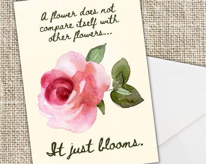 Just Bloom Greeting Card (Encouragement, Care, Concern)