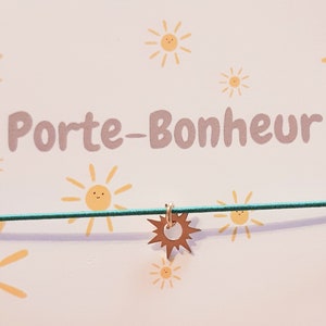 Bracelet porte-bonheur "soleil"..tu es mon soleil..soleil dans ta vie..fin,délicat,mignon..acier inoxydable,réglable ttes tailles..prix doux