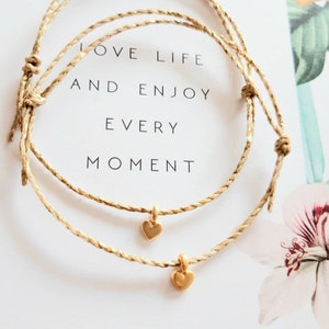lucky charm bracelet..mini love heart..precious,fine,delicate,minimalist..a symbolic gift..for mom/child.and back to school!