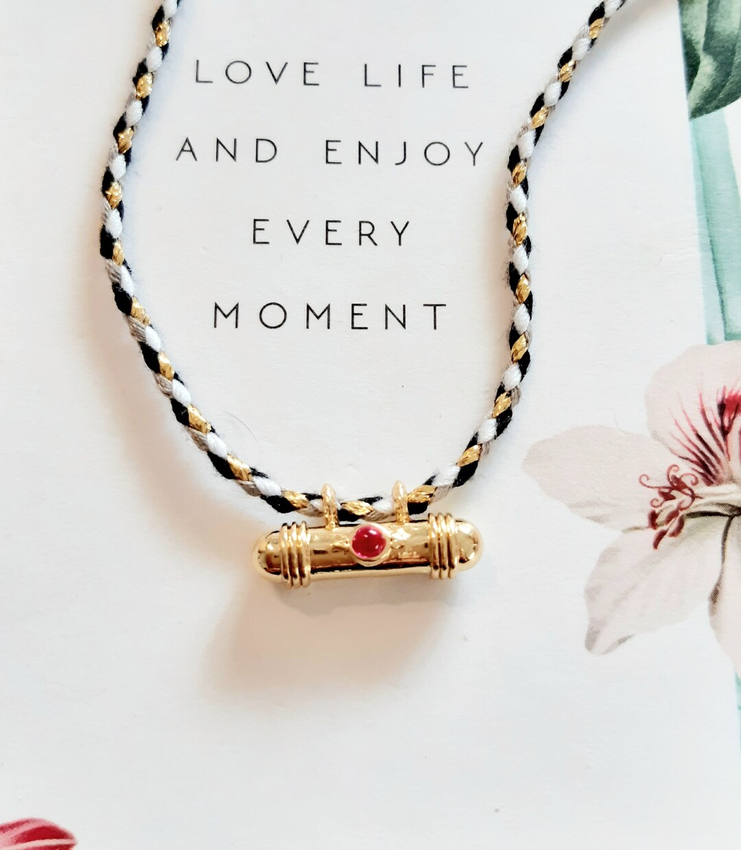 Pendentif Figa Main Mauvais Œil – Plaqué Or Rouge Et Noir, Porte-bonheur