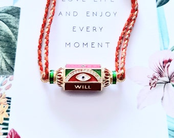 Lucky eye lucky charm necklace..positive message..protection..very beautiful precious and rare jewel..symbolic gift not to be missed..