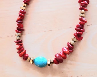 collier summer vibes..bohème chic..bambou,hematite et turquoise..tropical tendance..matières naturelles et mousqueton,chaine acier..