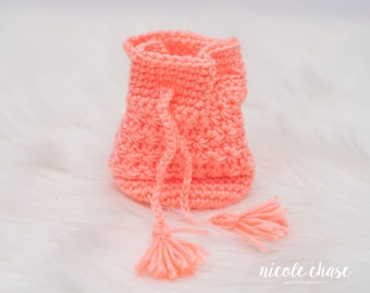 Crochet Pattern PDF Download | Drawstring Bag Crochet Pattern, Small Pouch, Girls Purse, Star Light Drawstring Pouch