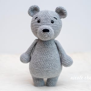 Crochet Pattern PDF Download | Teddy Bear Crochet Pattern, Bear Amigurumi Crochet Pattern, Nearly No Sew Amigurumi, Easy Crochet Pattern image 1