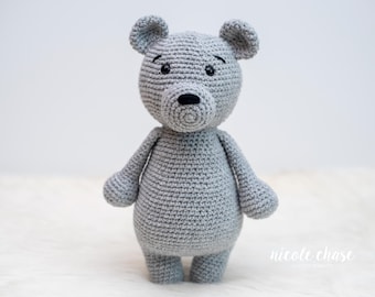 Crochet Pattern PDF Download | Teddy Bear Crochet Pattern, Bear Amigurumi Crochet Pattern, Nearly No Sew Amigurumi, Easy Crochet Pattern