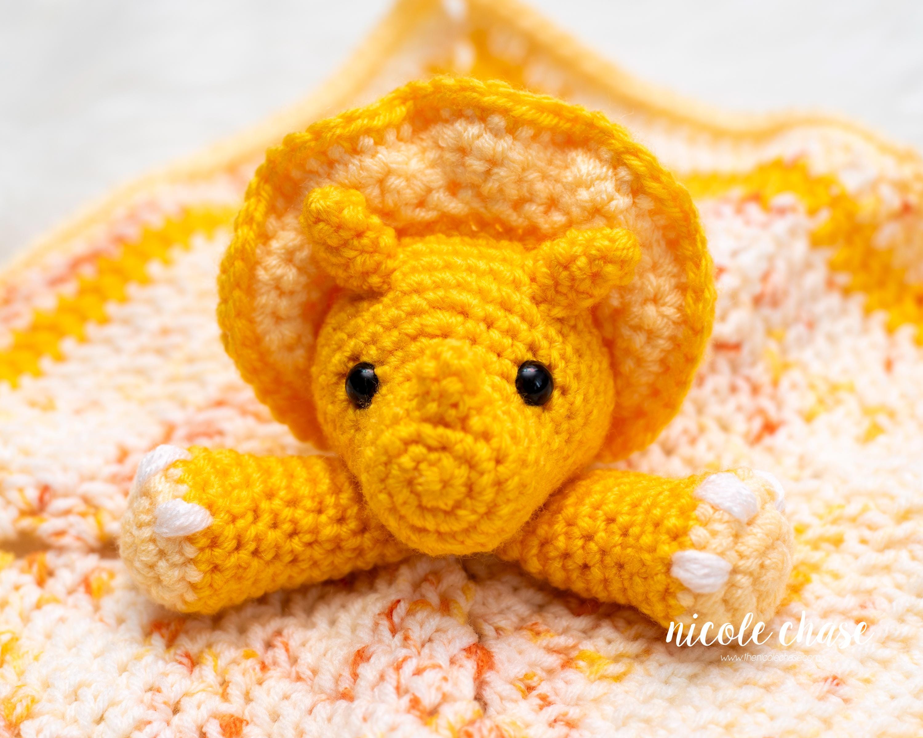 39 Triceratops Crochet Patterns for Dino Lovers, Nursery Decor, and Handmade Gifts 34 Download Dinosaur Crochet Lovey