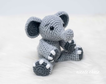 PDF-download haakpatroon | Haakpatroon olifant, amigurumi-olifant, gehaakte olifant